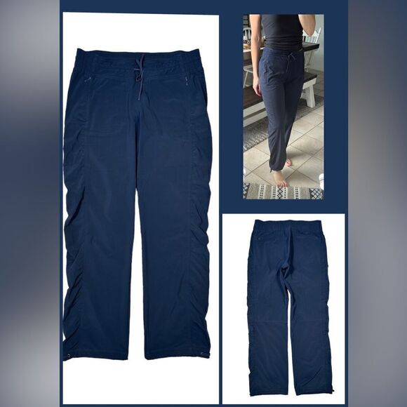 Athleta Navy Blue Drawstring Waist Ankle Activewear Pant - Picture 1 of 8